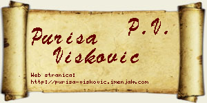 Puriša Višković vizit kartica